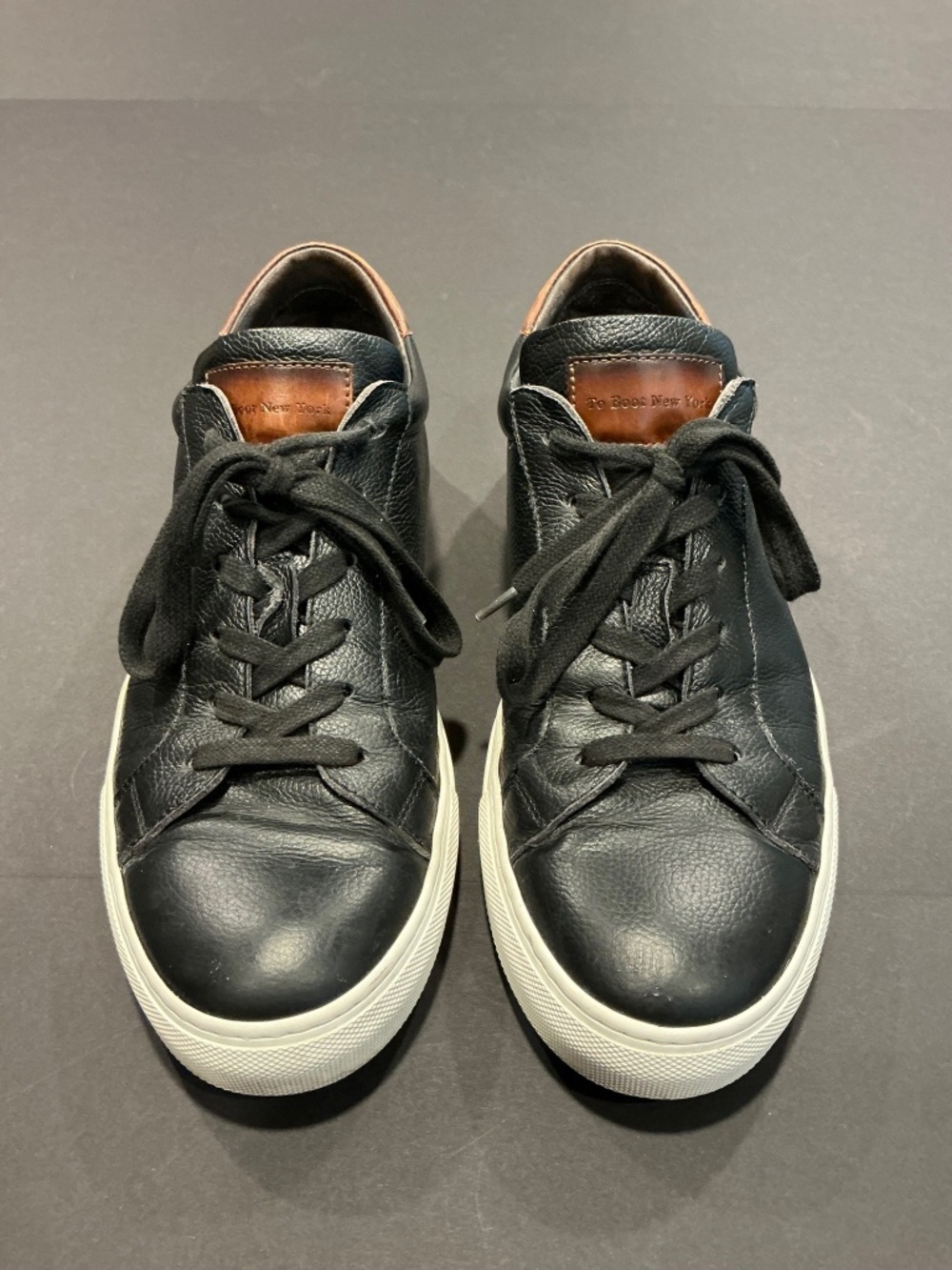 To Boot New York Adam Derrick Black Leather Sneakers Size 10 Casual Shoe